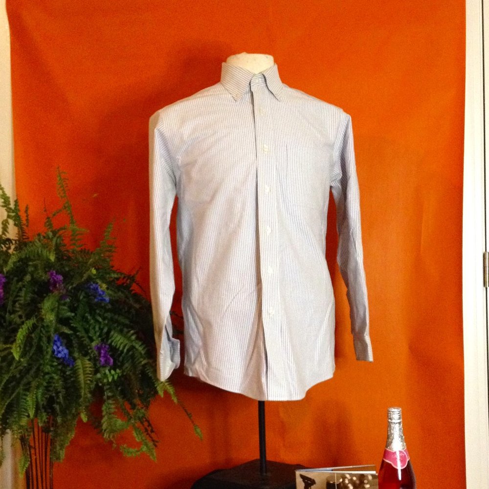Mens L.L. Bean Striped Button Down Collar Shirt